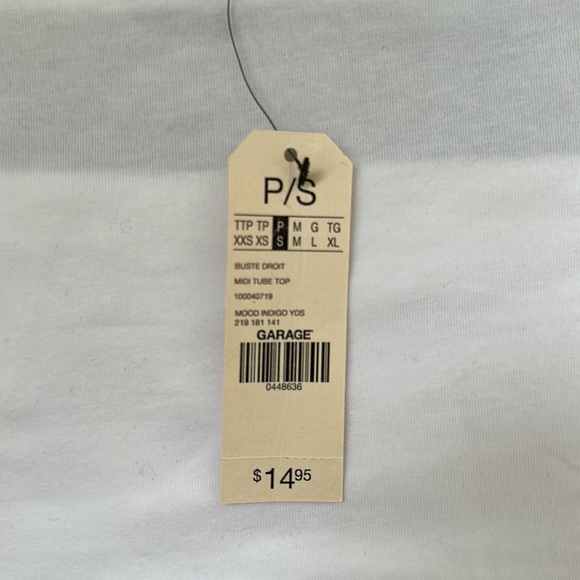 GARAGE Strapless Cropped Top (size S) - Picture 5 of 5